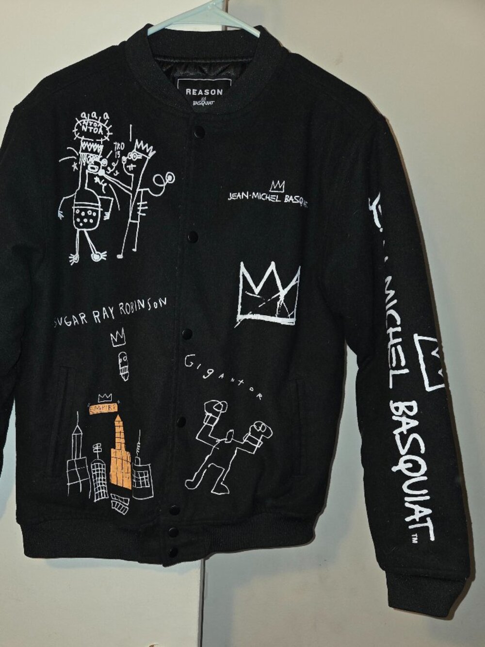 Reason Basquiat world famous varsity jacket size medium